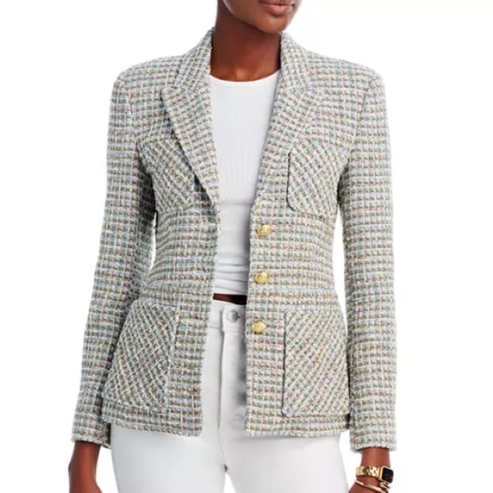NWT Derek Lam 10 Crosby Keith tweed utility blazer